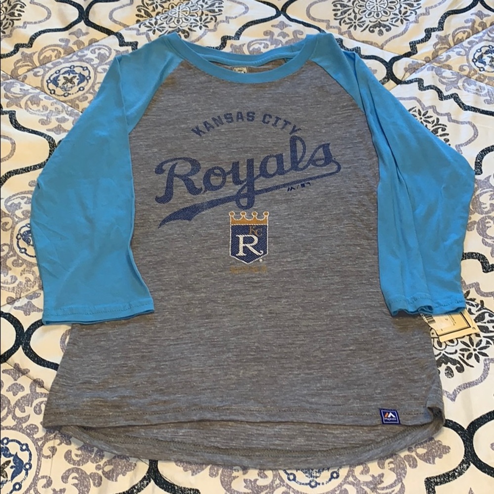 Brand new Royals baseball 3/4 sleeve shirt